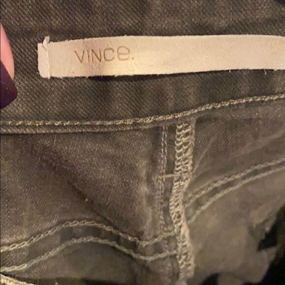 VINCE SUPER SKINNY DISTRESSED ANKLE JEAN IN OLIVE - Picture 6 of 6